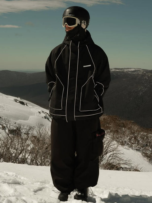 Men's All Weather Mountain Chill Reflective Snow Jacket – Night Skiing & Snowboard