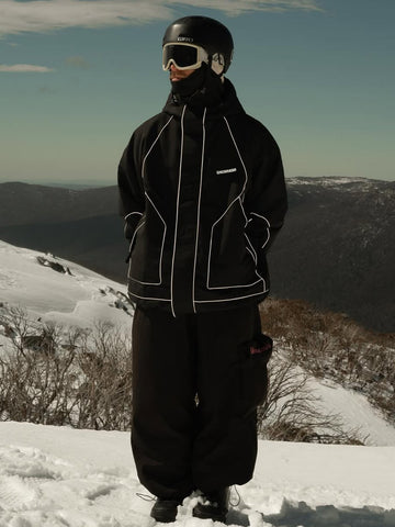 Men's All Weather Mountain Chill Reflective Snow Jacket – Night Skiing & Snowboard