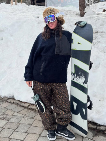 Women's Mountain-Ready Faux Sherpa Adventure Pullover Warm Fleece Sweater