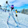 Women's Searipe One Piece Colorful Ski Suits Snow Jumpsuit