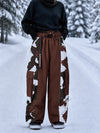 Women's Wild Motion Reflective Colorblock Extra Baggy Snow Pants