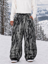 Men's Wild Motion Reflective Cargo Pockets Extra Baggy Snowboard Pants