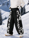 Men's Wild Motion Reflective Colorblock Extra Baggy Snow Pants