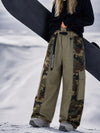 Women's Wild Motion Reflective Colorblock Extra Baggy Snow Pants
