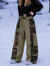 Women's Wild Motion Reflective Colorblock Extra Baggy Snow Pants
