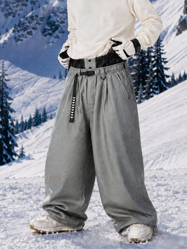 Men's Urban Vibe Workwear-Inspired Rivet-Trim Wide Fit OG Baggy Snowboard Pants