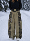 Women's Wild Motion Reflective Colorblock Extra Baggy Snow Pants