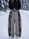 Women's Wild Motion Reflective Colorblock Extra Baggy Snow Pants