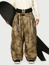 Men's Urban Vibe Workwear-Inspired Rivet-Trim Wide Fit OG Baggy Snowboard Pants