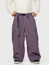 Men's Wild Motion Reflective Cargo Pockets Extra Baggy Snowboard Pants
