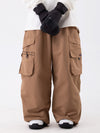 Women's Wild Soul Steeze ParkRider Multi-Pocket Utility Cargo Leopard Snow Pants