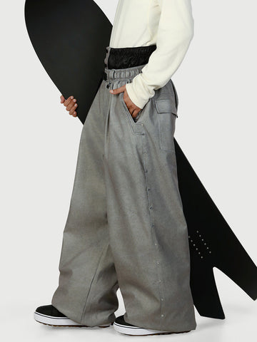 Men's Urban Vibe Workwear-Inspired Rivet-Trim Wide Fit OG Baggy Snowboard Pants