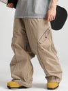 Men's Gsou Snow Luminous Edge Reflective Cargo Baggy Snow Pants