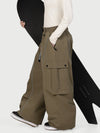 Women's Wild Motion Reflective Cargo Pockets Extra Baggy Snowboard  Pants