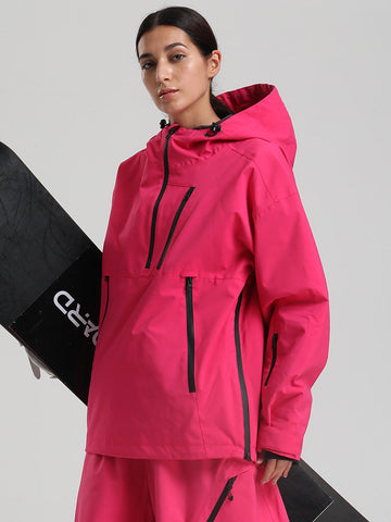 Women's Gsou Snow Durable Mountain Vibe Pullover Anorak Baggy Snow Jacket
