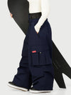 Women's Street Utility Cargo Baggy Snow Pants – Multi Pocket Belt Design