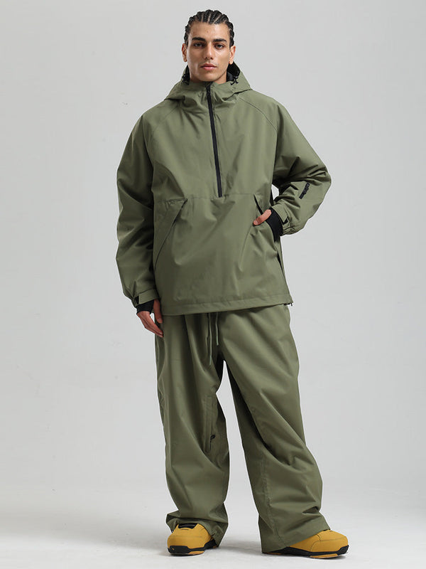 Men's Gsou Snow Durable Urban Vibe Pullover Anorak Snowboard Suits