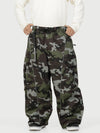 Men's Wild Motion Reflective Cargo Pockets Extra Baggy Snowboard Pants