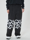 Men's Swaggy Knee Reflective Graphic Panel Cargo Snow Pants