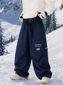 Men's Camden Punk Rivet Street Utility Cargo Snowboard Pants – Baggy Freestyle Fit