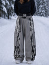 Women's Wild Motion Reflective Colorblock Extra Baggy Snow Pants