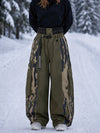 Women's Wild Motion Reflective Colorblock Extra Baggy Snow Pants