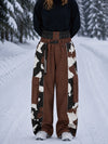 Women's Wild Motion Reflective Colorblock Extra Baggy Snow Pants
