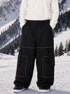 Men's Nightline Park Rider Reflective Trim Cargo Pockets Baggy Snow Pants
