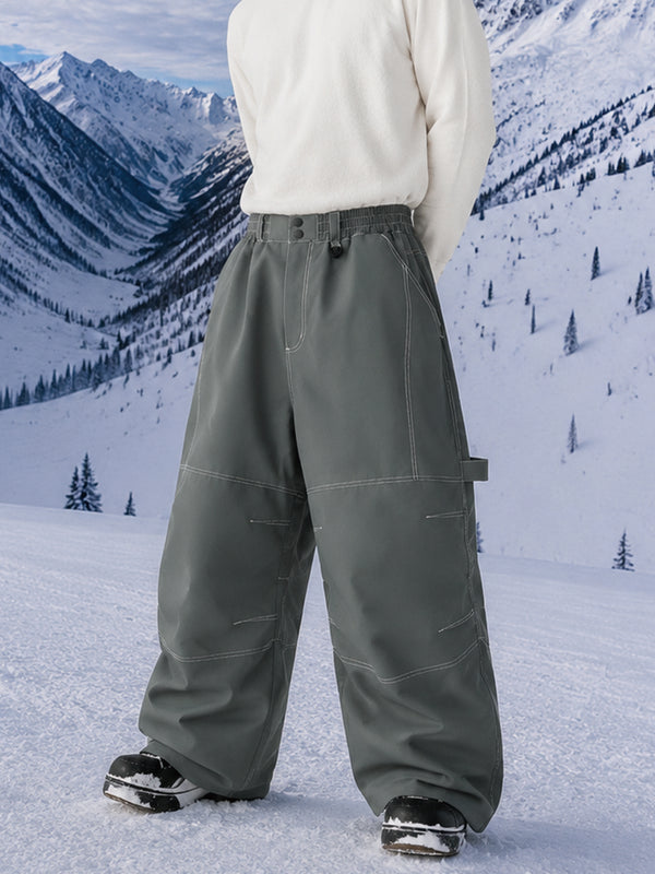 Men's UrbanCraft Workwear Baggy Snow Pants with Enhanced Knee Mobility Design