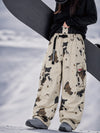 Women's Street Utility Cargo Baggy Snow Pants – Multi Pocket Belt Design