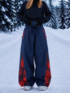 Women's Hyper Flux Jogger Baggy Snowboard Pants with Graffiti Panel & Reflective Line