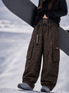 Women's Street Utility Cargo Baggy Snow Pants – Multi Pocket Belt Design