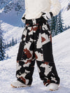 Men's Wild Motion Super Baggy Snow Pants – Multi Pocket Reflective Colorblock Design