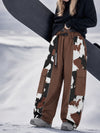 Women's Wild Motion Reflective Colorblock Extra Baggy Snow Pants