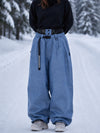 Women's Urban Vibe Workwear-Inspired Rivet-Trim Wide Fit OG Baggy Snowboard Pants