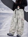 Women's Street Utility Cargo Baggy Snow Pants – Multi Pocket Belt Design