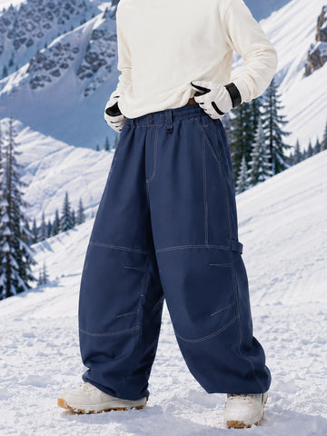 Men's UrbanCraft Workwear Baggy Snow Pants with Enhanced Knee Mobility Design
