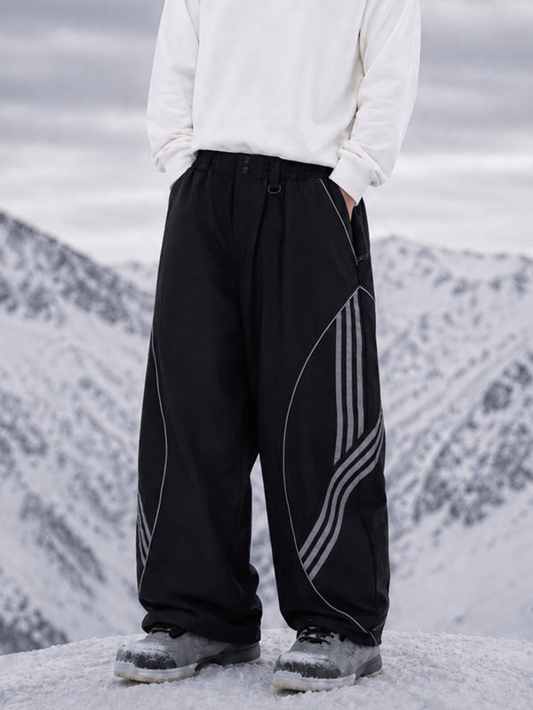 Men's Nightline Reflective Curve Park Baggy Snowboarding Pants