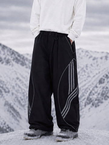 Men's Nightline Reflective Curve Park Baggy Snowboarding Pants