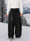 Men's Wild Motion Reflective Colorblock Extra Baggy Snow Pants