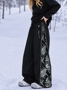 Women's Hyper Flux Graffiti Panel Side Zip Extra Baggy Snowboard Pants