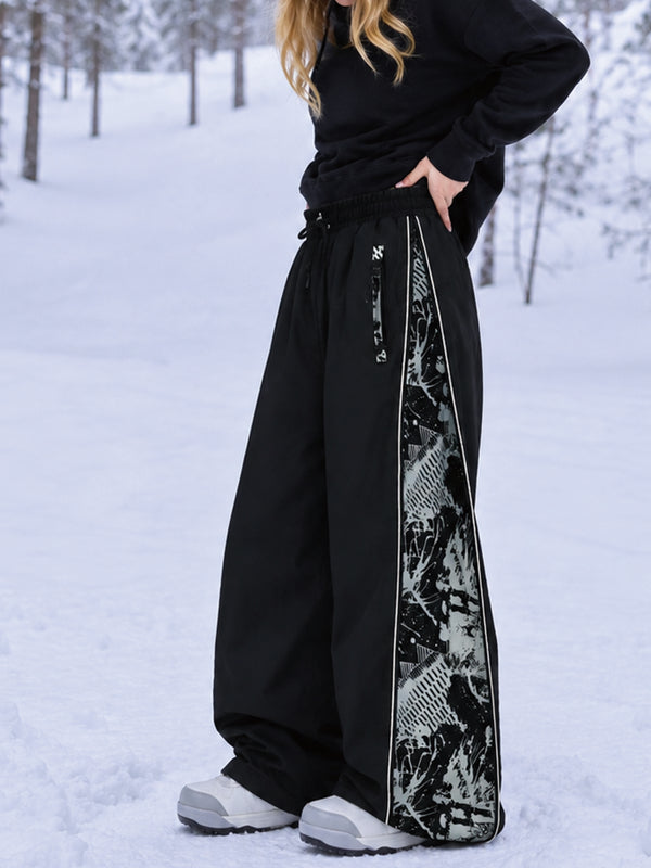 Women's Hyper Flux Graffiti Panel Side Zip Extra Baggy Snowboard Pants
