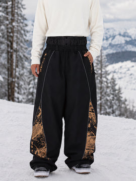 Men's Hyper Flux Graffiti Panel Reflective Jogger Baggy Snowboard Pants