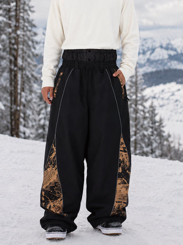 Men's Hyper Flux Graffiti Panel Reflective Jogger Baggy Snowboard Pants