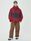 Men's Winter Bomber Baggy Snow Jacket with Swag Cargo Pockets Snowboard Pants