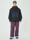 Men's Winter Bomber Baggy Snow Jacket with Swag Cargo Pockets Snowboard Pants