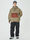 Men's Winter Bomber Baggy Snow Jacket with Swag Cargo Pockets Snowboard Pants