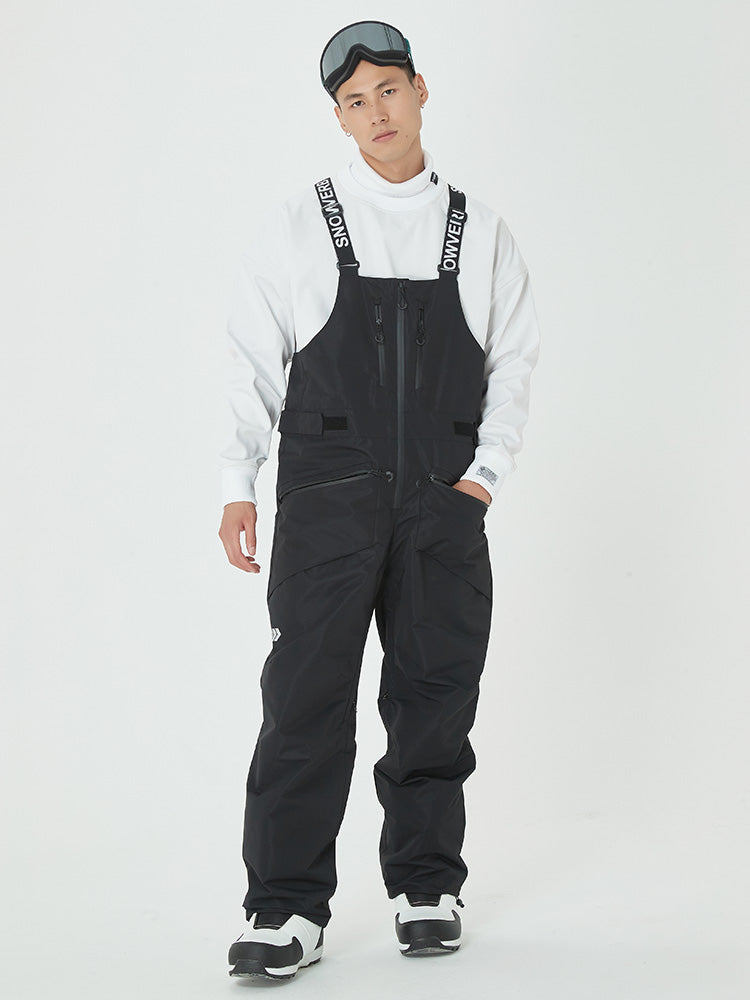 Men's Mountain Freerider Swag Cargo Snowboard Bib Overalls Baggy Snow ...