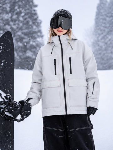 Women's UrbanCraft Street Utility Freestyle Snowboard Jacket – Reflective Hood & Workwear Style