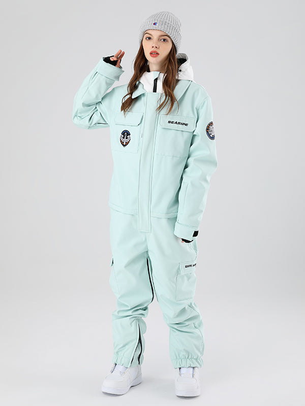 Women's Searipe Mountain Slope Star One Piece Snowsuit Ski Jumpsuit